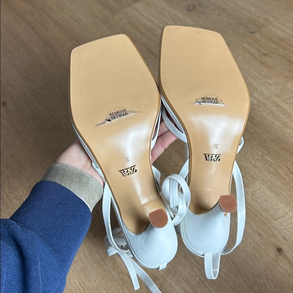 Zara Square Toe Strappy Sandals - Picture 4 of 4